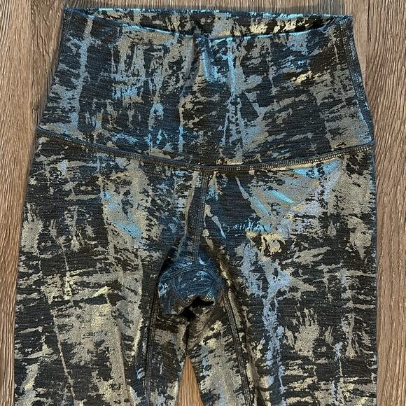 Lululemon Wunder Under Hi Rise Brindle Foil 28" Legging Tight Size 2 Pants - Picture 3 of 7